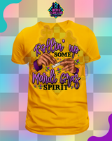 Rollin up some mardi gras spirit - HIS